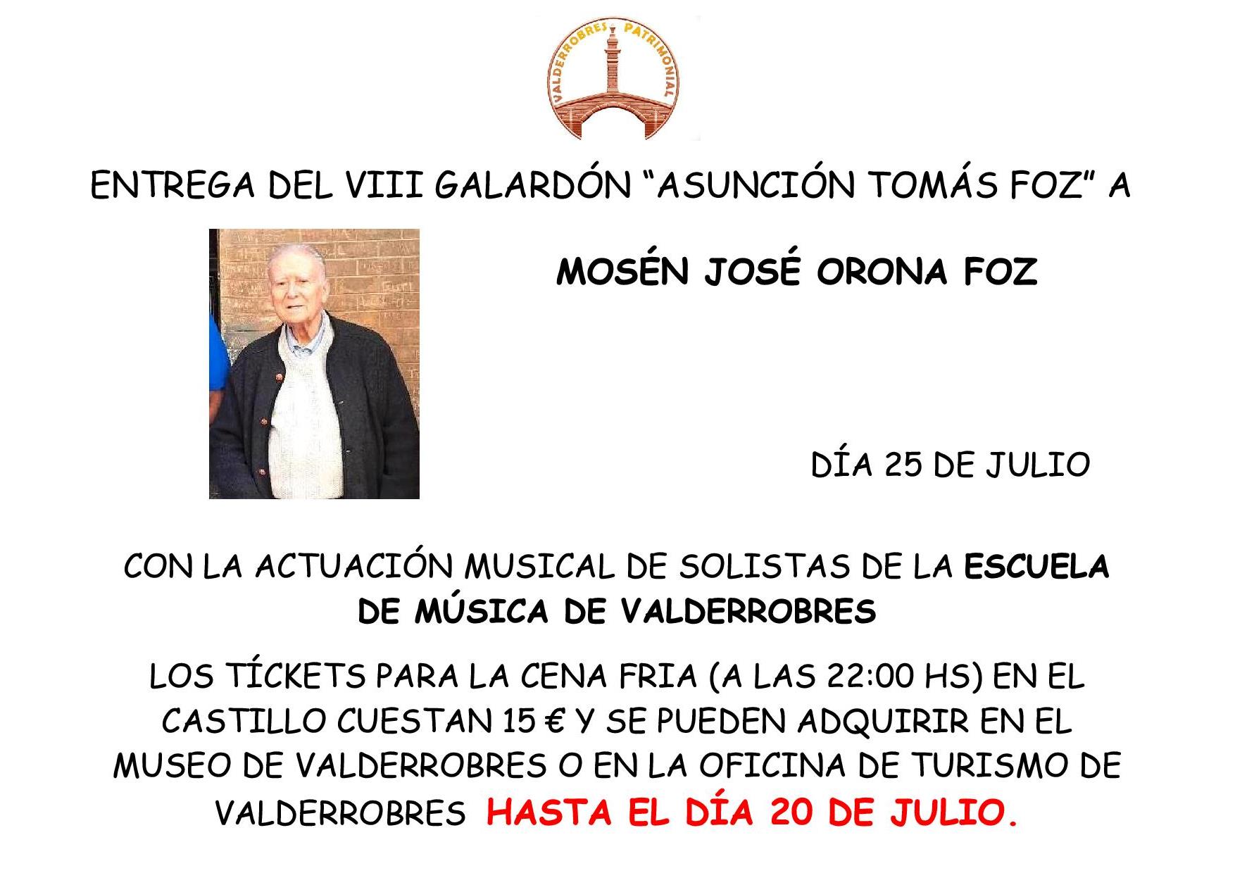 Entrega del VII galardón "Asunción Tomás Foz"